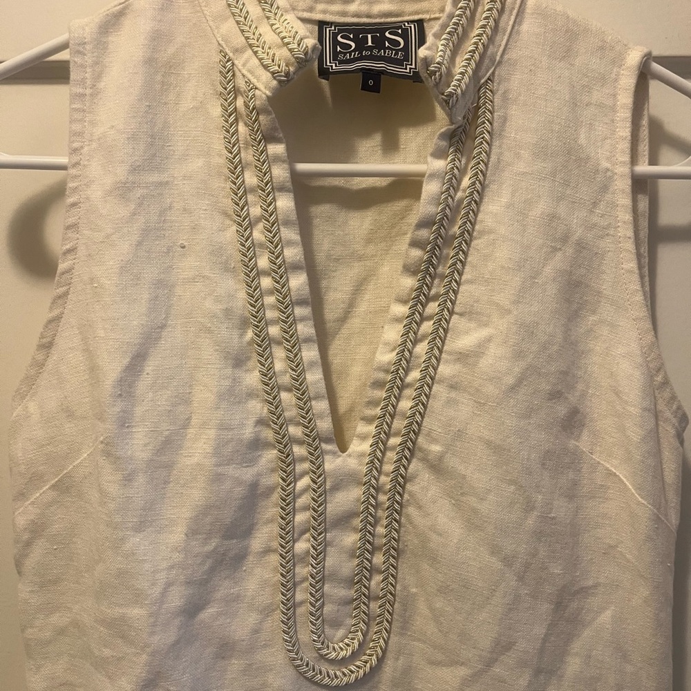 Sail to Sable Linen Tank Cover Up Tunic Dress